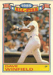 1986 Topps Glossy All-Stars White Stock Baseball Cards     008      Dave Winfield
